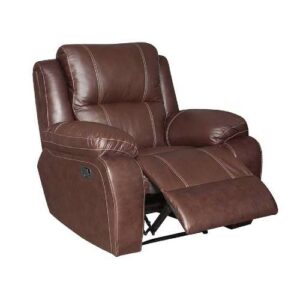 RECLINER LYLA FULL LEATHER TOBACCO BROWN